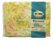 Vtg USA Stevens Antoinette Sheet Full Fitted Yellows New n Pkg All Over Print