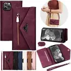 Wallet Leather Case Cover With Lanyards For Samsung A5 J3 J5 2017 A6 J8 J4 2018