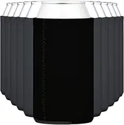 TahoeBay Bulk Slim Can Coolers (50-Pack) Blank Neoprene Sleeves (Black)