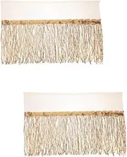 HOODANCOS 2pcs Decorative Fringe Tassel Trim for Dance Costumes Elegant Sequined Design for Sewing and Projects for Skirts and Costumes for Parties and Festivals