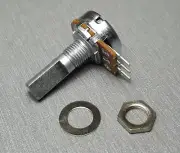 10K A10K Log D Shaft 16mm Single Horizontal PCB Potentiometer