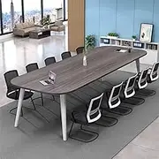 Large Office Conference Table, Modern Seminar Table Training, Boardroom Table Breakroom Table, for Office with Strong Metal Frame, Easy Assembly(Gray)