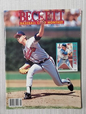 May 1992 Issue #86 Steve Avery Beckett Baseball Card Monthly Magazine