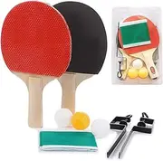 Daseeme Portable Retractable Ping Pong Post Net Rack Ping Pong Paddles Quality Table Tennis Rackets Set Ping Pong Training Adjustable Extending Net Rack Paddle Bats Sports Aessories Racquet Bundle Ki