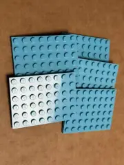 LEGO Parts - Medium Azure Plate 6 x 8 - No 3036 - QTY 5