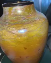 Tom STOENNER Stunning Signed Hand Blown Art Glass VASE - 2006