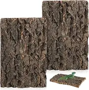 ifundom 2 Pcs Cork Bark for Reptiles and Fish Tanks Aquarium Decor Ornaments Multi Functional Hideout for Bearded Dragons Lizards and Aquatic Habitats