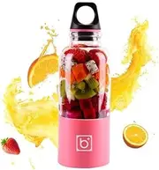 Portable Blender, Personal Blender for Shakes and Smoothies, Rechargeable USB High Speed 4-Blades Fresh Fruit Mixer Mini Juicer Cup,Handheld Blender for Sports Travel and Outdoors Pink