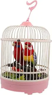 Toddmomy Creative Voice Controlled Bird Cage for Interactive Sound Activated Singing Birds Simulation Model Unique Home Decor Accent for Childrens Playtime
