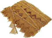 Braided Fringe Trim Decorative Sequin Embroidery for Clothing Curtains for DIY Crafts Skirt Making Elegant and Premium Quality