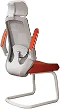 Executive Desk Chair Ergonomic Office Chair No Wheels Gaming Chair with Adjustable Arms, Home Office Desk Chair, Task Chair with Lumbar Support Office Chair(Orange)