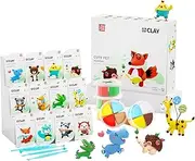 LOUFOR Air Dry Clay Kits - Modeling Clay for Kids, Ultra Light & Soft, Safe & Non-Toxic, DIY Air Dry Clay Kit with Sculpting Tools and Tutorials, Creatible Art Crafts Toys Gifts for Boys Girls