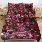 v6655 Bed Sheets Bedding Wanda Maximoff Bedding Sets Ultra Soft Skin-Friendly Duvet Cover 3 Piece, Cute Comforter Cover Bed Set for Boys Girls Kids (
