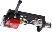 Audio Technica VM540ML/H Dual Moving Magnet Phono Cartridge/Headshell Combo Kit (Black/Red)