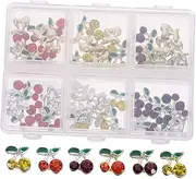 EPIGEIST 60Pcs Cherry Nail Crystals DIY Nail Art Charms Rhinestone Gems for Manicure Elegant Decoration for Crafts and Accessories for