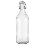 【TESCOMA】扣式密封玻璃水瓶 豎紋1L(水壺)