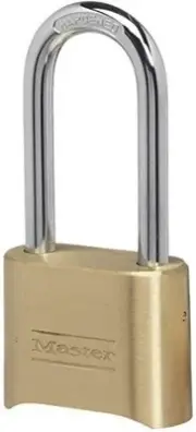Master Lock Brass Combination Lock, Gate Lock for Outdoor Fence or Shed,...