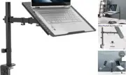 Single Laptop Notebook Desk Mount Stand, Fully Adjustable Laptop Stand