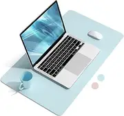 Waterproof PVC Leather Non-Slip Desk Pad,Mouse Pad,Desk Table Protector,Ultra Thin Large Desk Blotter, Easy Clean Laptop Desk Writing Mat for Decor/Home/Office Work (Sky Blue)