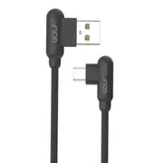 2PCS 1m 90 Degree Elbow Micro USB to USB 2.4A Charging USB Data Cable Fast Charging USB Data Cable for Galaxy, LG, Huawei, Xiaomi and other Smartphones (Black)