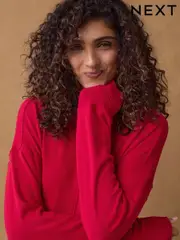 Red Cosy Seam Front Crewneck (E36677) | $24