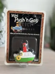 Vintage 1982 TOMY Mini Push ‘n Go’s Tug Boat- Made in Singapore NEW