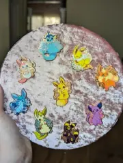 [9] GoozeePins Eeveelutions Full Set - Pokemon Hard Enamel Pins
