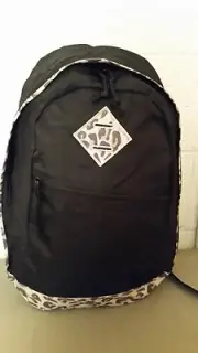 New Element Cammie Black/Leopard Print Backpack Book Bag