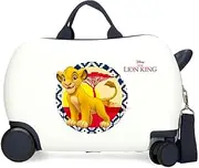 [Disney] Joumma The Lion King Children's Suitcase White 45 x 31 x 20 cm Hard ABS 24.6L 1.8 kg 4 Wheels Hand Luggage, White, Children's Suitcase, White, Children's Suitcase