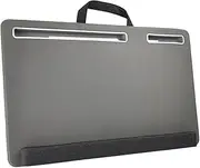 Laptop Table Laptop Bed Table Computer Desk Nonslip PU Lap Working Tray Laptop Desk Portable Lapdesk for Dorm Home Sofas Bed, Light Gray