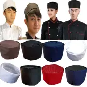Kitchen Headwear Mesh Top Skull Cap Catering Chef Hat Flat Cap Work Hat