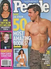 ZAC EFRON SHIRTLESS People Magazine June 28 2010 6/28/10 50 MOST AMAZING BODIES