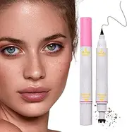 Freckles Pen,Face Speckles Pen - Beauty Water-resistant 2 In 1 Fake Freckles Stamps Eye Liner for Skin Makeup Enhancement Natural Look