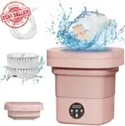8L Portable Folding Washing Machine Mini Washer 3 Modes for Baby Clothes Travel