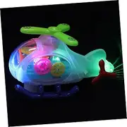 KOMBIUDA Electric Helicopter for Luminous Design with Assembly Features Interactive Electronic Plane Plaything Enhances Imagination and Communication Skills