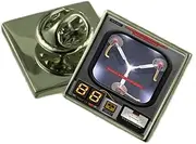 [Select Gifts] Back Future Time Travel Flux Capacitor Sterling Silver Lapel Pin Gift Box