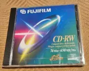 FujiFilm 74-Minute • 650 MB CD-RW Compact Discs NIP Sealed
