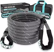 Kinetic Recovery Rope 1" X 30' (48,600Lbs) Extreme Duty 35% Elasticity Energy Sn