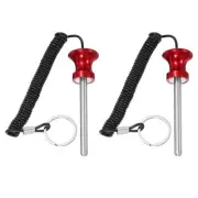 Weight Stack Pin, 0.3 x 3.1 Inch Weight Gym Pin with Pull Rope (2 Pack, Red)