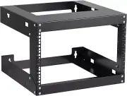 6U Wall Mount Rack Open Frame 19 Inch Server Equipment Network Cabinet 18 Inches