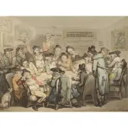 Rowlandson The Subscription Club Room 1791 Painting Large Wall Art Print 18X24