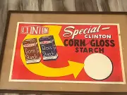 Vintage Original ￼1945 Clinton Corn And Gloss Starch advertisement poster￼