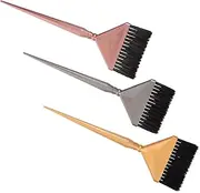 LOORGVEL 3Pcs Hair Dye Brush Ergonomic Tinting Tools for Salon DIY Hair Coloring Essential Hair Highlighting Comb Brushes for Professionals and Home Use