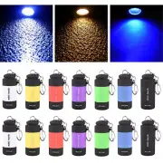 Mini USB Rechargeable Keychain Flashlight, LED, Waterproof, Outdoor Camping Gift