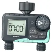 Water Timer for Garden Hose - 2 Zone Sprinkler Timer with Rain Delay/Manual 1