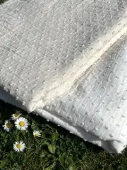 Organic Cotton Polka Dot Muslin Fabric | Double Gauze | Baby Blanket | 2 Yards