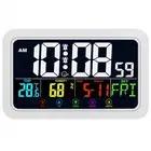 Digital Desk Clock Featuring Large Display and Indoor Temperature Gauge