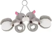 Vaguelly 2pcs Squirrel Slap Bracelets for Fun Party Favors Lightweight Soft Animal Snap Bands for Birthday Theme Parties Bracelets Bulk