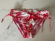 PANACHE Swimwear Claudette Bikini Bottom Size 10 Red White Summer Holidays Fun