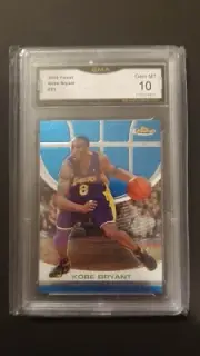 2005-06 TOPPS FINEST KOBE BRYANT #33 HOF!!! GRADED GMA10 BLACK MAMBA